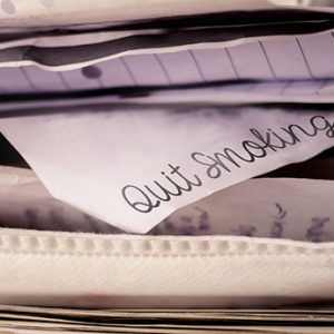 quit smoking on bit of paper